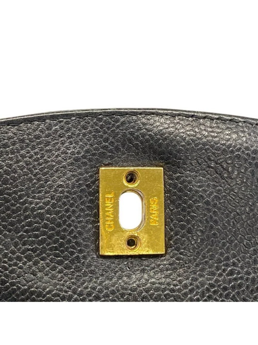 Chanel Backpack Triple Coco Black Chain Shoulder Gold CC Logo